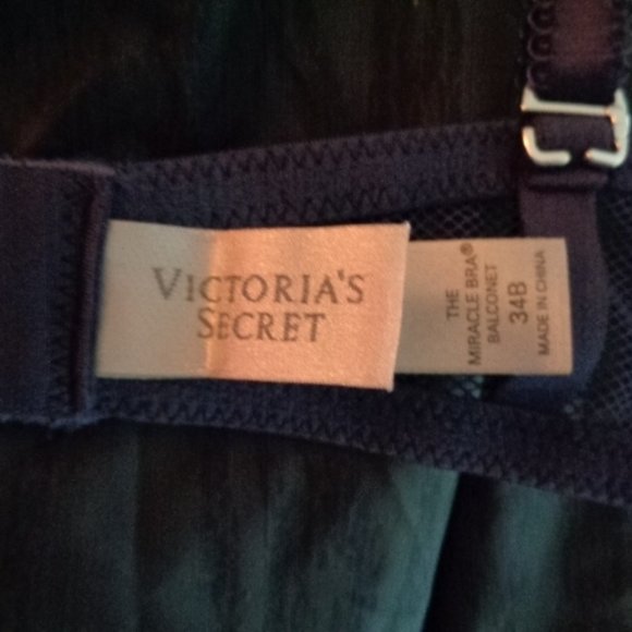 Victoria's Secret  bra 34B blue sequins lace - Picture 3 of 5